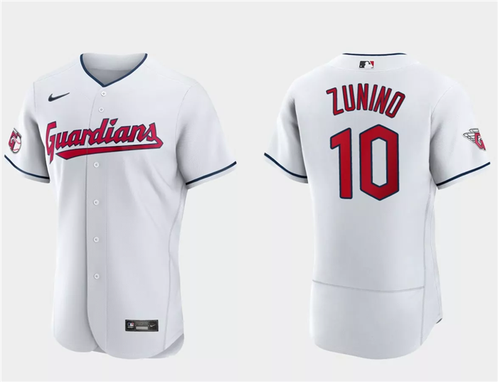 Cleveland Guardians #10 Mike Zunino White Flex Base Stitched Jersey - Zenithce