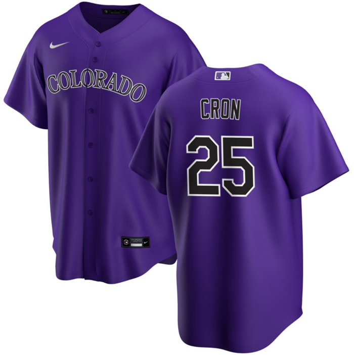 Colorado Rockies #25 C.J. Cron Purple Stitched Jersey - Zenithce