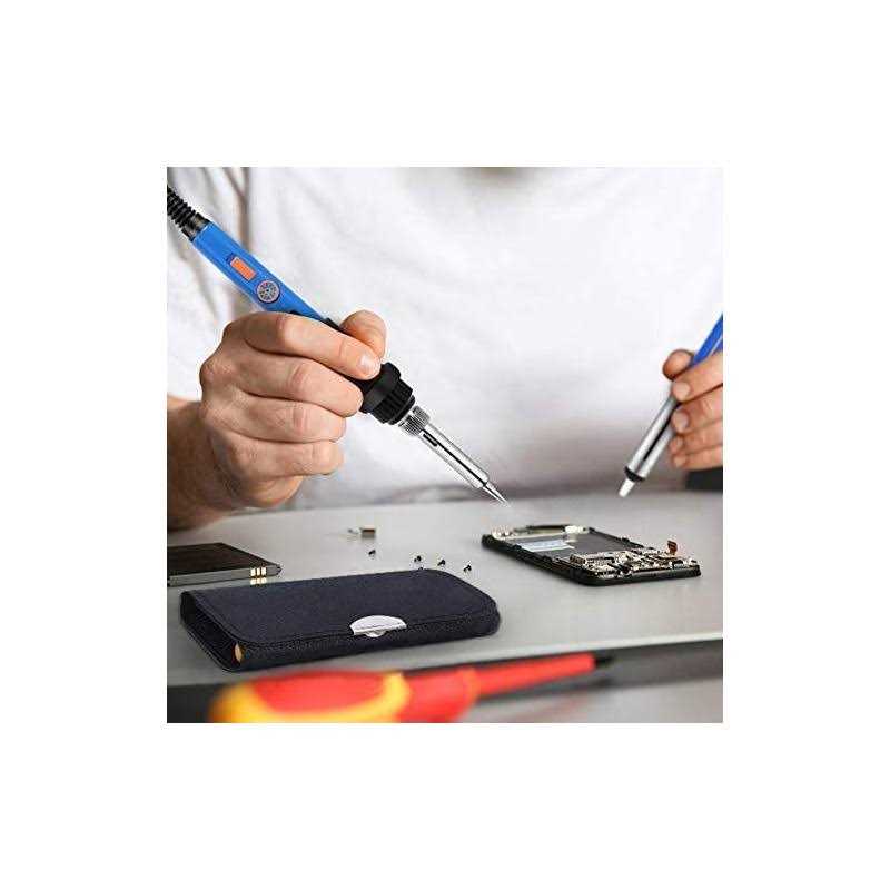 Soldering Iron Kit 80W 110V Fast Heat up in 10s LCD Digital Adjustable Temperature Soldering Gun Thermostatic Soldering Kit for Electronic - Zenithce