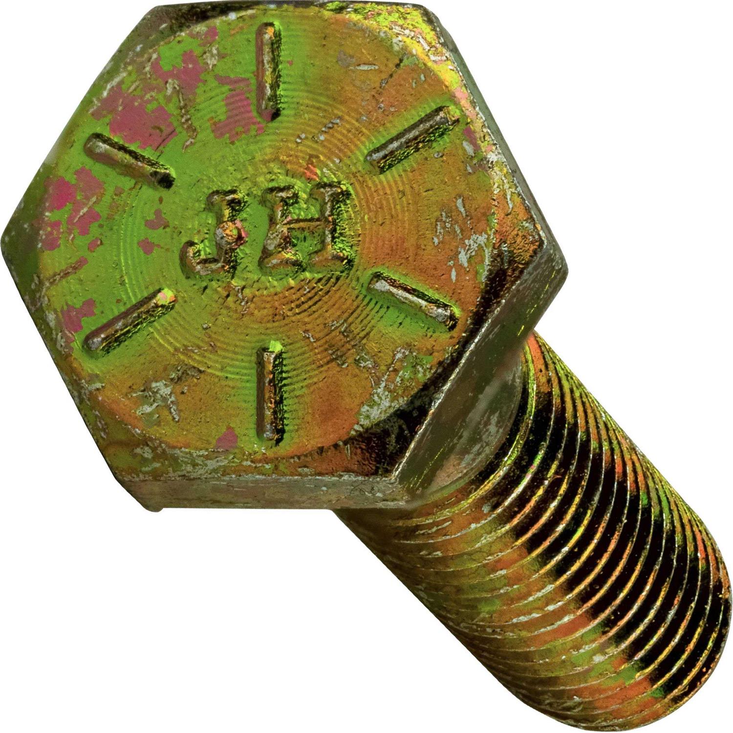 Hex Bolts Zinc Yellow-Chromate Plated Steel Grade 8 Partial Thread Quantity - Zenithce