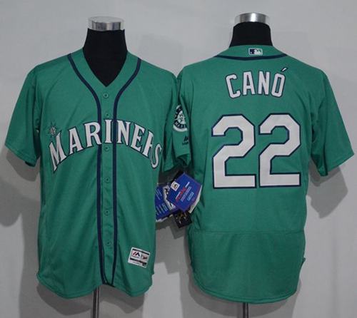 Mariners #22 Robinson Cano Green Flexbase Authentic Collection Stitched Jersey - Zenithce