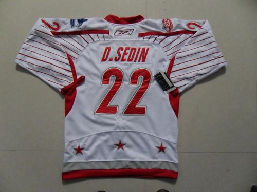 Canucks #22 D.Sedin 2011 All Star Stitched White Jersey - Zenithce