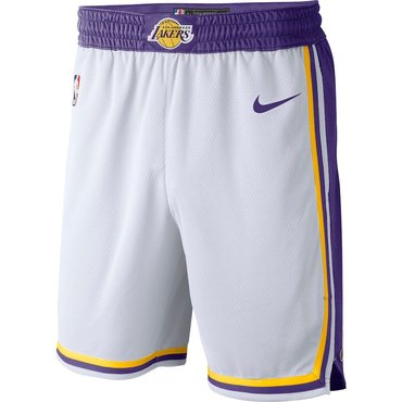 Los Angeles Lakers White 2019 Swingman Stitched Shorts - Zenithce