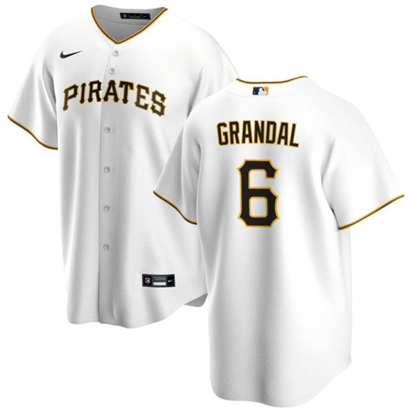 Pittsburgh Pirates #6 Yasmani Grandal White Cool Base Stitched Jersey - Zenithce