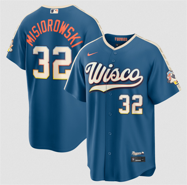 Milwaukee Brewers #32 Jacob Misiorowski Mineral Blue 2026 City Connect Stadium Stitched Stitched Jersey - Zenithce