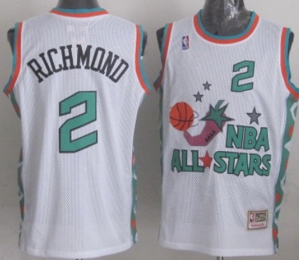 1996 All-Star #2 Mitch Richmond White Swingman Throwback Jersey - Zenithce