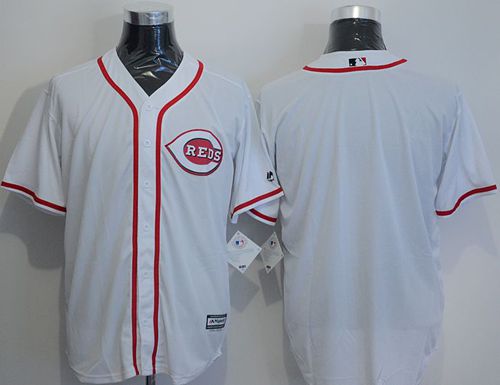 Reds Blank White New Cool Base Stitched Jersey - Zenithce