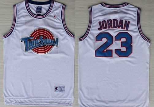 Space Jam #23 Michael Jordan White Swingman Throwback Jersey - Zenithce