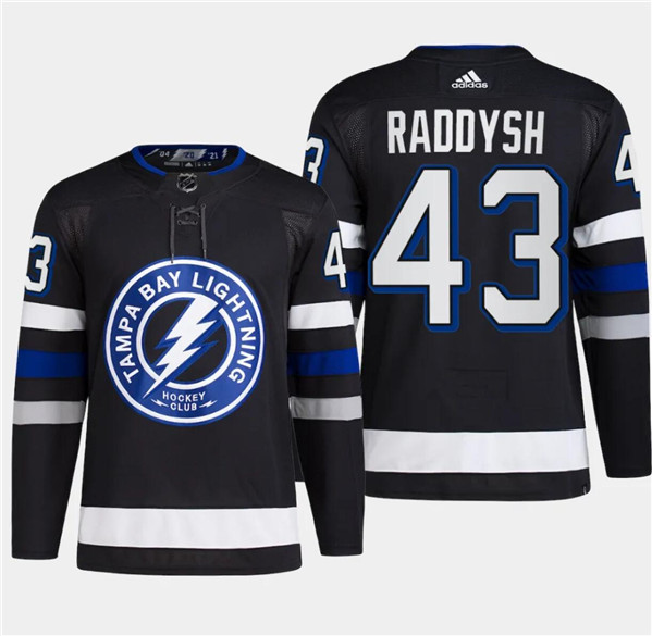 Tampa Bay Lightning #43 Darren Raddysh Black Alternate Premier Breakaway Stitched Jersey - Zenithce