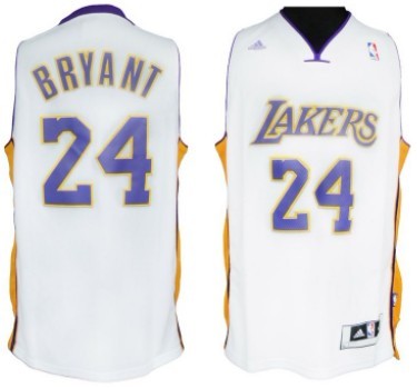 Los Angeles Lakers #24 Kobe Bryant Revolution 30 Swingman White Jersey - Zenithce