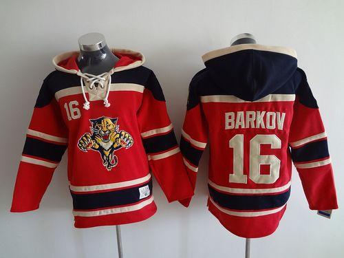 Panthers #16 Aleksander Barkov Red Sawyer Hooded Sweatshirt Stitched Jersey - Zenithce