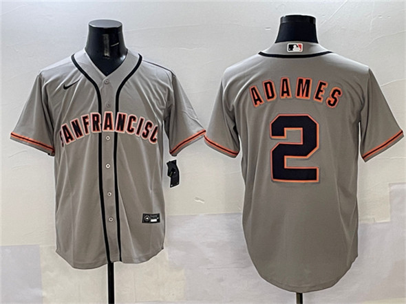 San Francisco Giants #2 Willy Adames Gray Cool Base Stitched Jersey - Zenithce