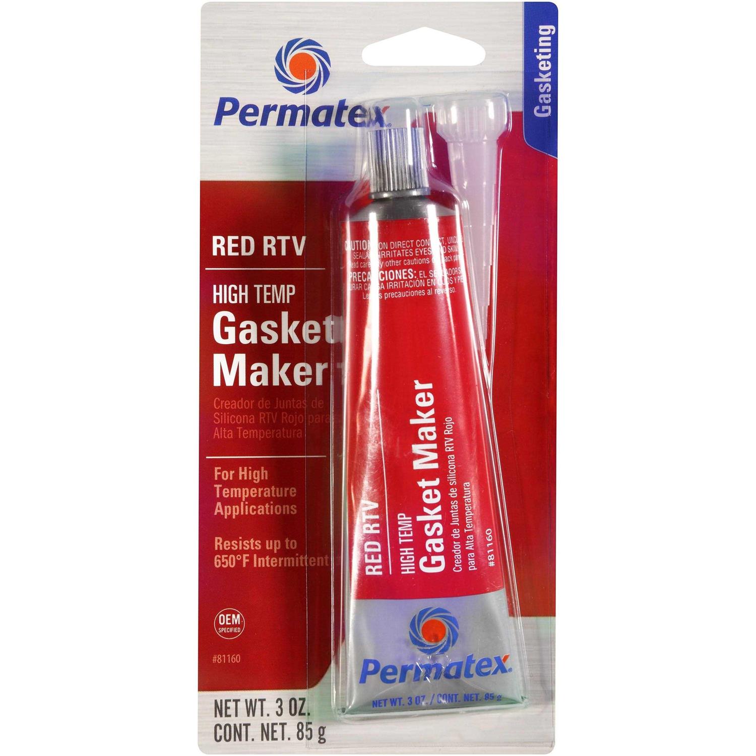 Permatex 81160 High-Temp Red RTV Silicone Gasket - Zenithce