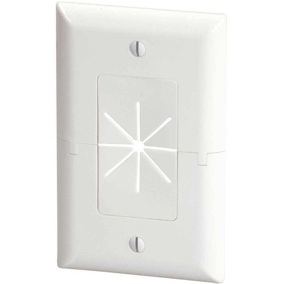 DataComm 45-0017-WH Split Plate with Flexible Opening - Zenithce