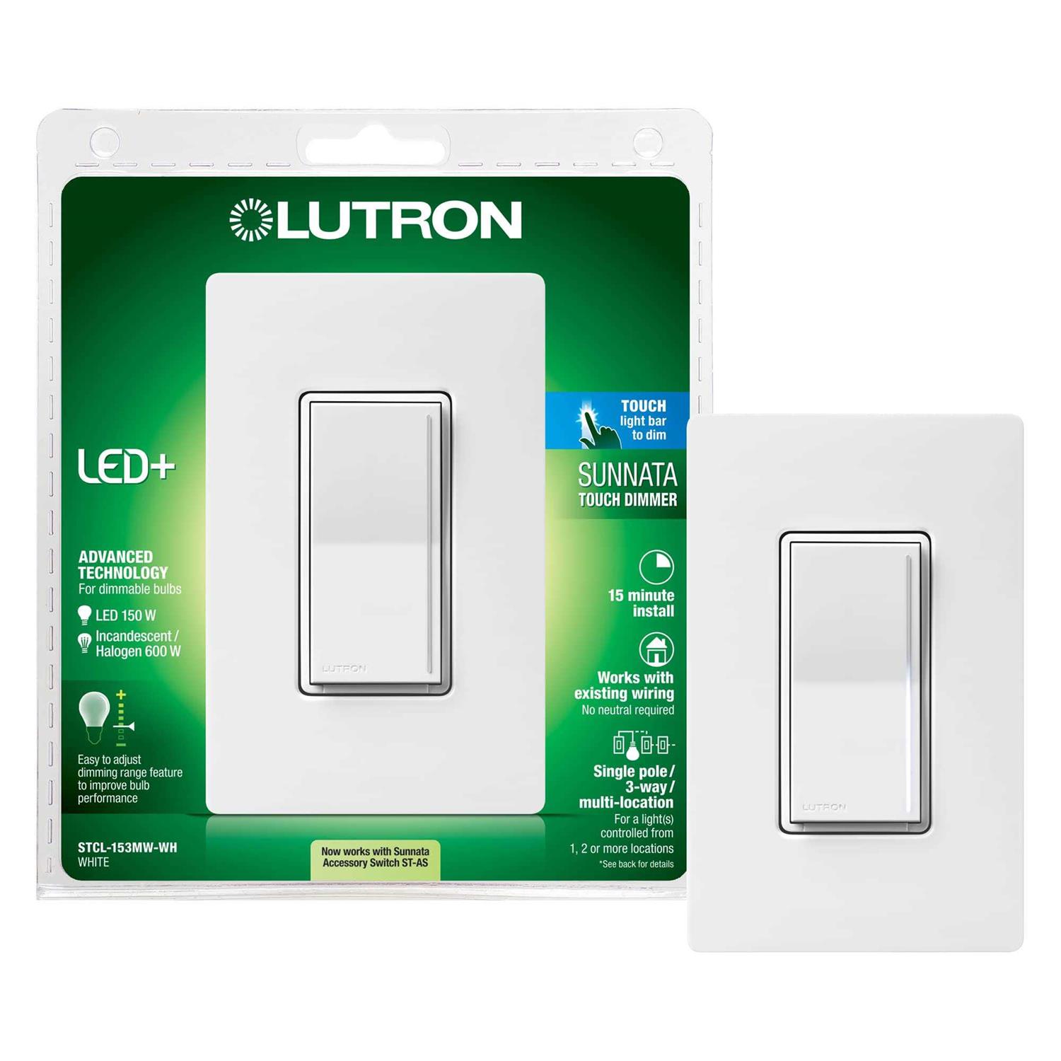 Lutron Sunnata ST-PRO-N PRO LED+ Dimmer ST-PRO-N-WH - Zenithce
