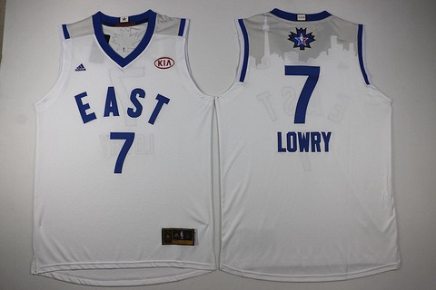 2015-16 Eastern All-Stars #7 Kyle Lowry Revolution 30 Swingman White Jersey - Zenithce