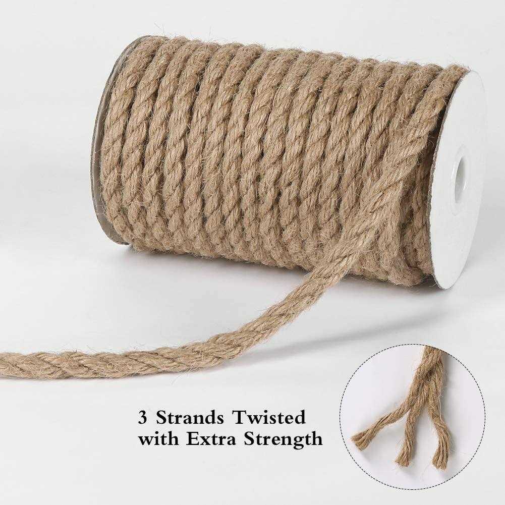 Tenn Well Braided Jute Twine Natural Jute Rope for Artworks and Crafts - Zenithce