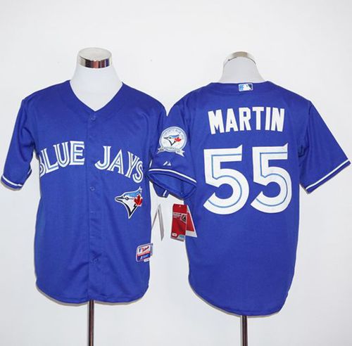 Blue Jays #55 Russell Martin Blue Alternate Stitched Jersey - Zenithce