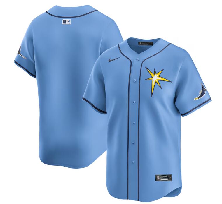 Tampa Bay Rays Blank Light Blue Alternate Limited Stitched Jersey - Zenithce
