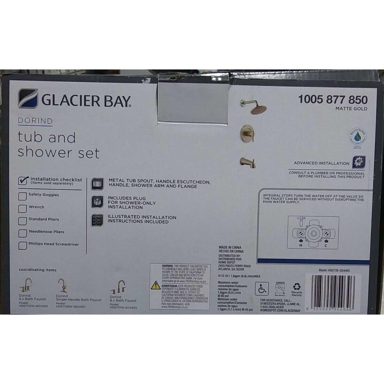 Glacier Bay Dorind Single-Handle 1-Spray Tub and Shower Faucet - Zenithce