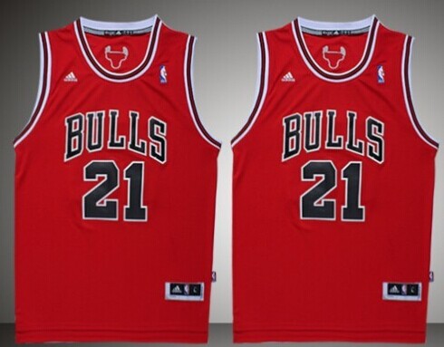 Chicago Bulls #21 Jimmy Butler Revolution 30 Swingman Red Jersey - Zenithce