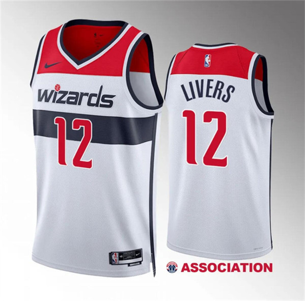 Washington Wizards #12 Isaiah Livers White Association Edition Stitched Jersey - Zenithce