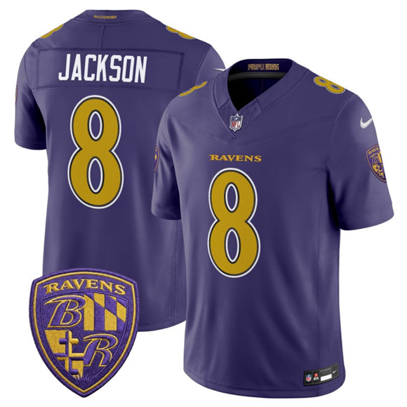 Baltimore Ravens #8 Lamar Jackson Purple 2026 F.U.S.E. Alternate Vapor Limited Stitched Jersey - Zenithce