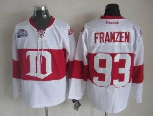 Red Wings #93 Johan Franzen White Winter Classic Stitched Jersey - Zenithce
