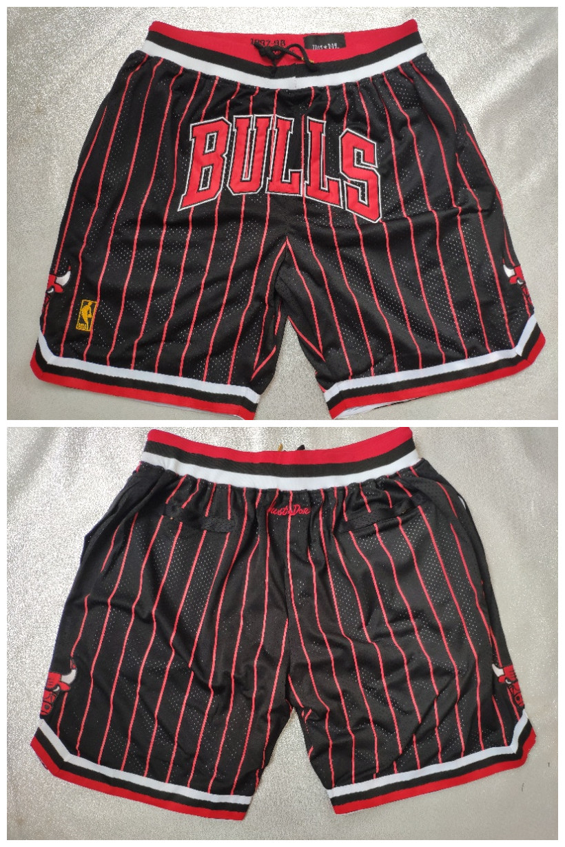 Chicago Bulls Black Red Shorts (Run Small) - Zenithce