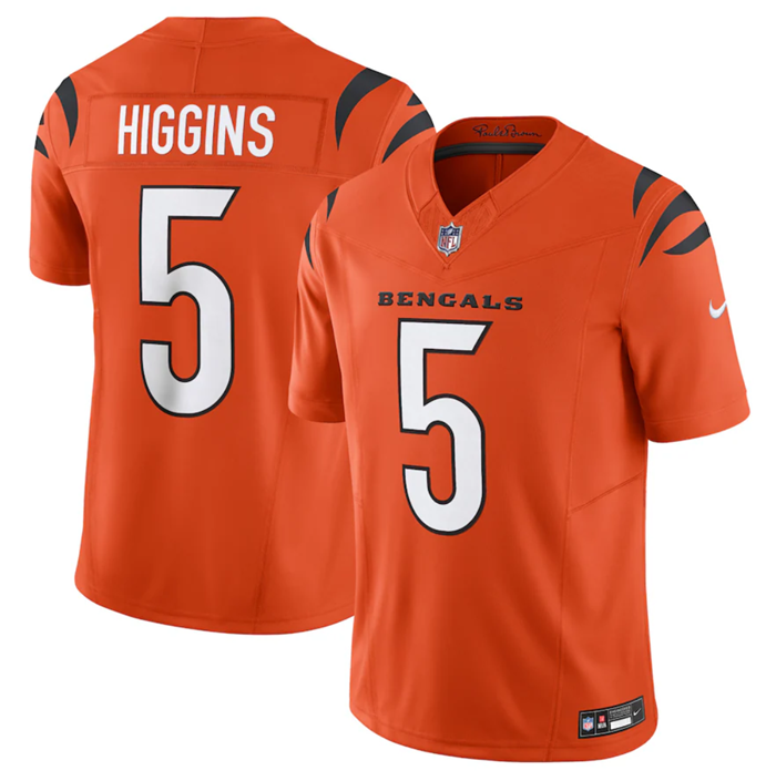 Cincinnati Bengals #5 Tee Higgins Orange 2023 F.U.S.E. Vapor Untouchable Limited Stitched Jersey - Zenithce
