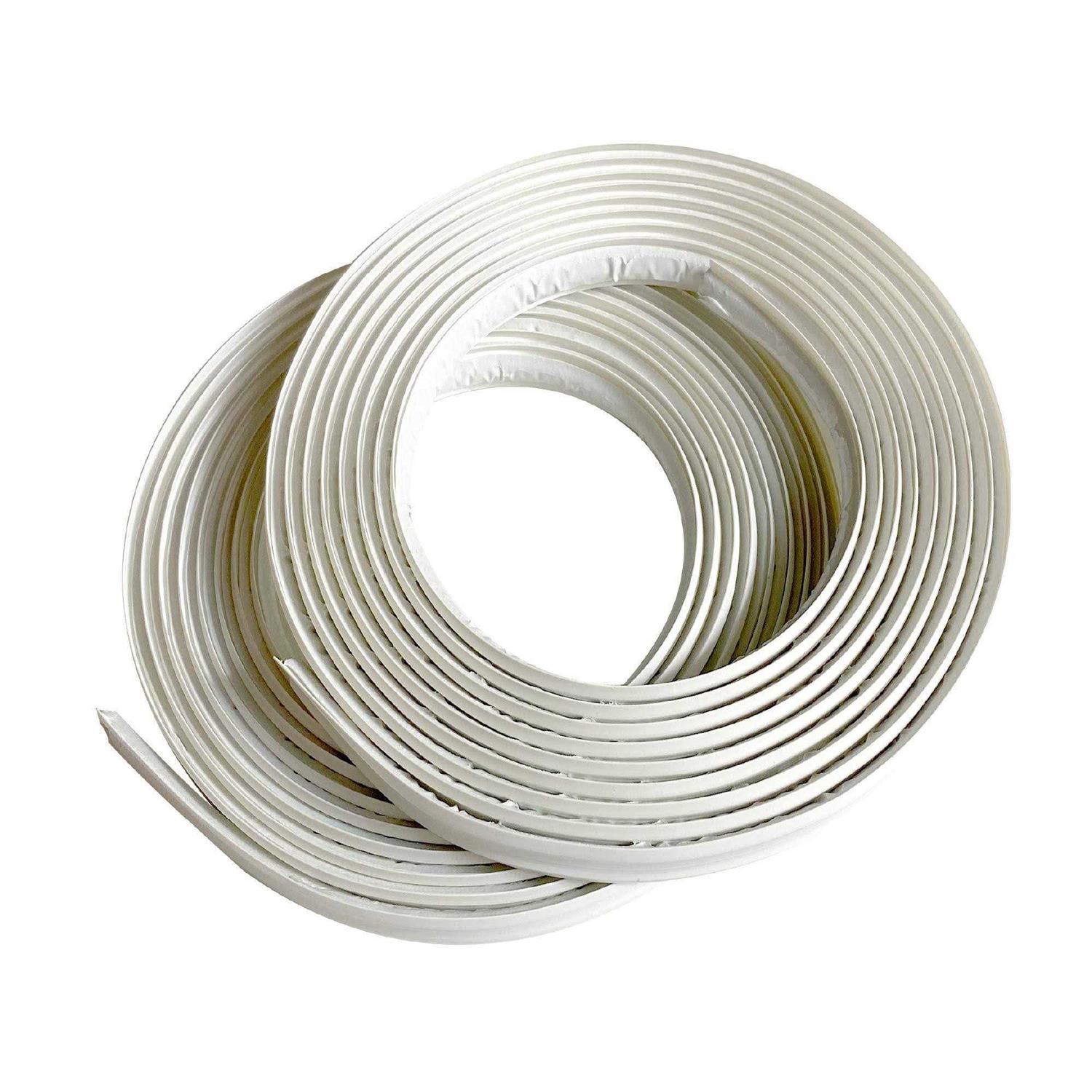 InstaTrim 1/2 in. x 50 ft. White PVC Inside Corner Self-Adhesive Flexible Caulk and Trim Molding - Zenithce