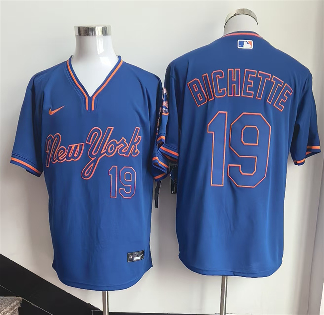 New York Mets #19 Bo Bichette Blue Stitched Jersey - Zenithce