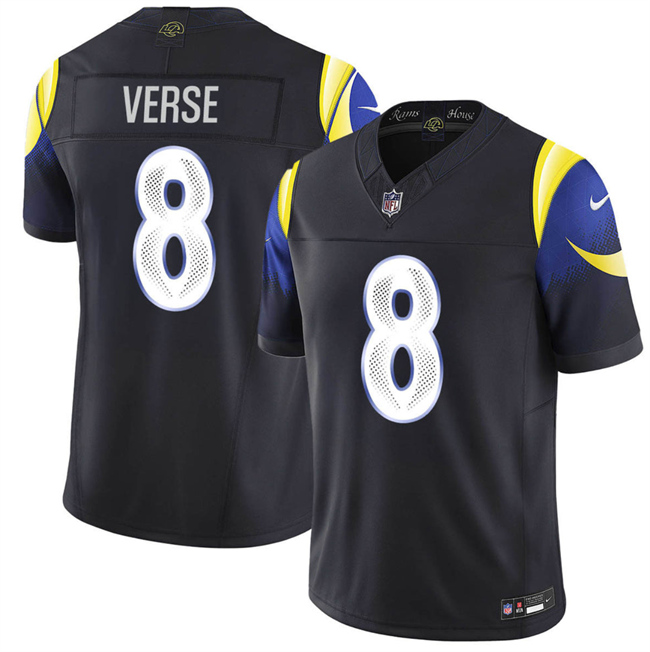 Los Angeles Rams #8 Jared Verse midnight blue 2025 F.U.S.E. “Rivalries” Vapor Limited Stitched Jersey - Zenithce