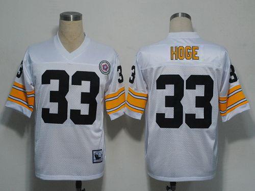 Mitchell And Ness Steelers #33 Merril Hoge White Stitched Jersey - Zenithce