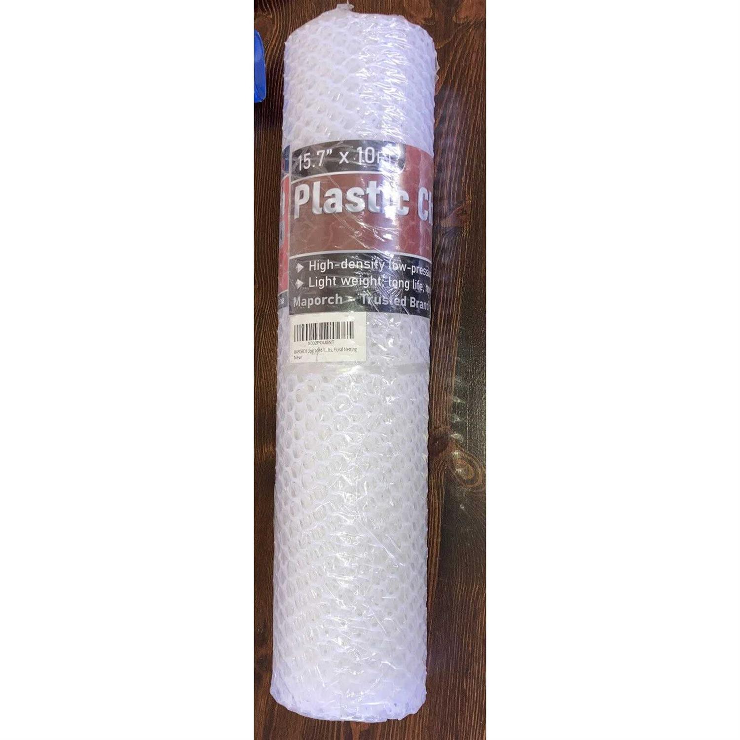 Maporch Upgraded 157in X 10ft Green Plastic Chicken Wire Fence Mesh - Zenithce