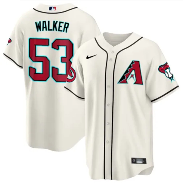 Arizona Diamondbacks #53 Christian Walker White 2024 Cool Base Stitched Jersey - Zenithce