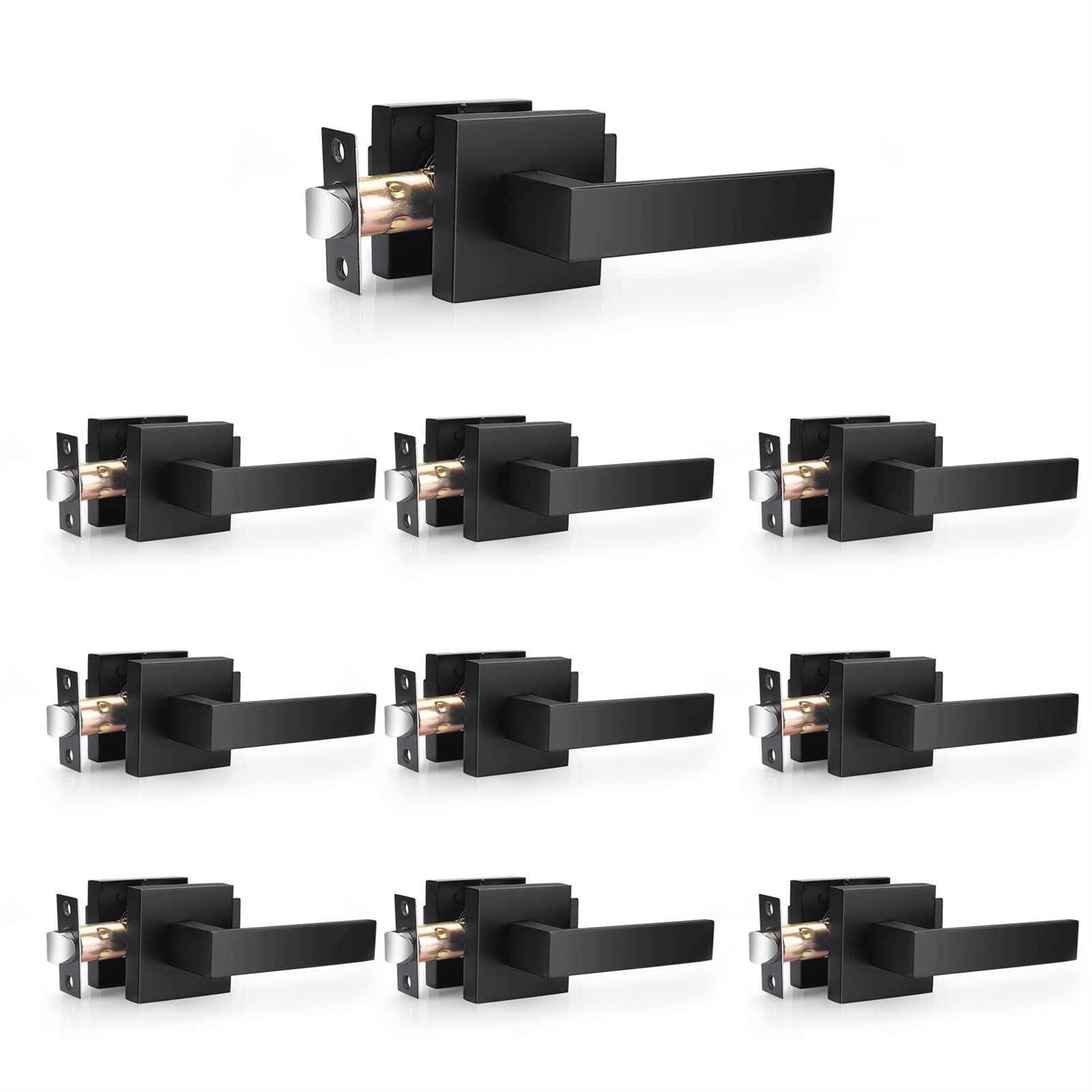 Probrico 10 pack Interior Bathroom Privacy Keyless Doorknobs Door Lock Lockset in Oil Rubbed Bronze - Zenithce