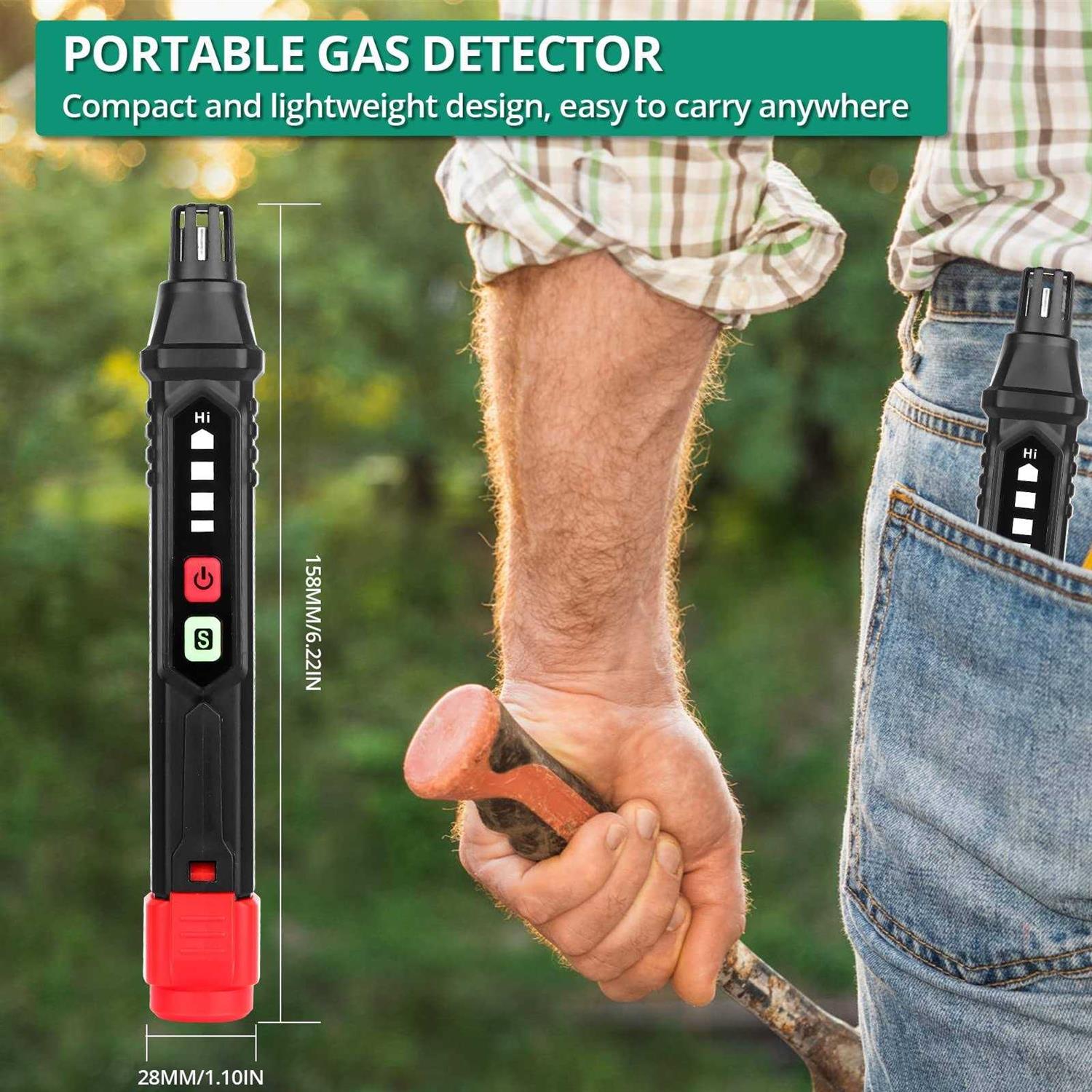 Gas Leak Detector Natural Digital Gas Detector Home Gas Alarm Gas Leak Detector,High Sensitivity LPG LNG Coal Natural Gas Leak Detection - Zenithce
