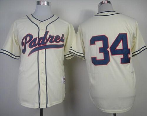 Padres #34 Rollie Fingers Cream 1948 Turn Back The Clock Stitched Jersey - Zenithce