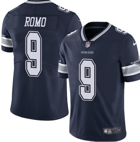 Dallas Cowboys #9 Tony Romo Navy Vapor Untouchable Limited Stitched Football Jersey - Zenithce