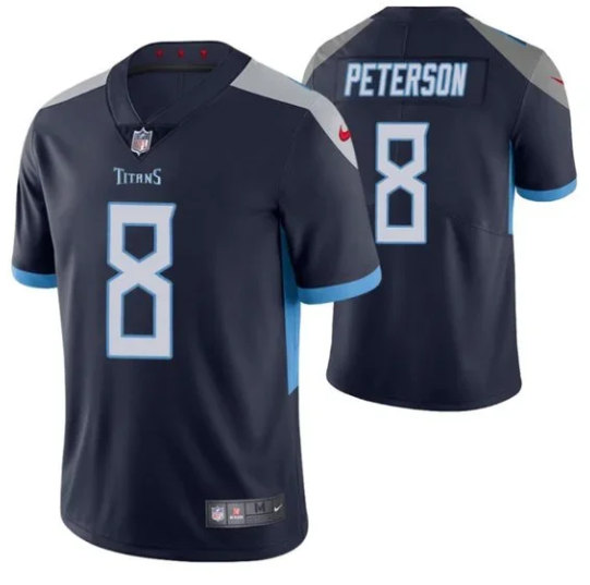 Tennessee Titans #8 Adrian Peterson Navy Vapor Untouchable Stitched Jersey - Zenithce