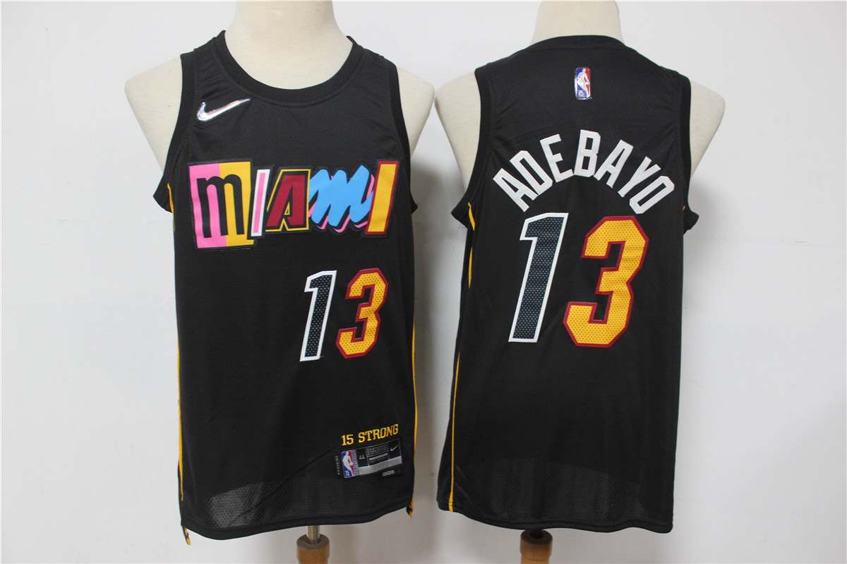 Miami Heat #13 Bam Adebayo Black Diamond 2022 City Edition Swingman Stitched Jersey - Zenithce