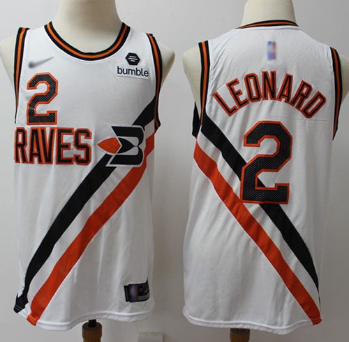 Clippers #2 Kawhi Leonard White Swingman Hardwood Classics Jersey - Zenithce