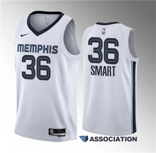 Memphis Grizzlies #36 Marcus Smart White 2023 Draft Association Edition Stitched Jersey - Zenithce