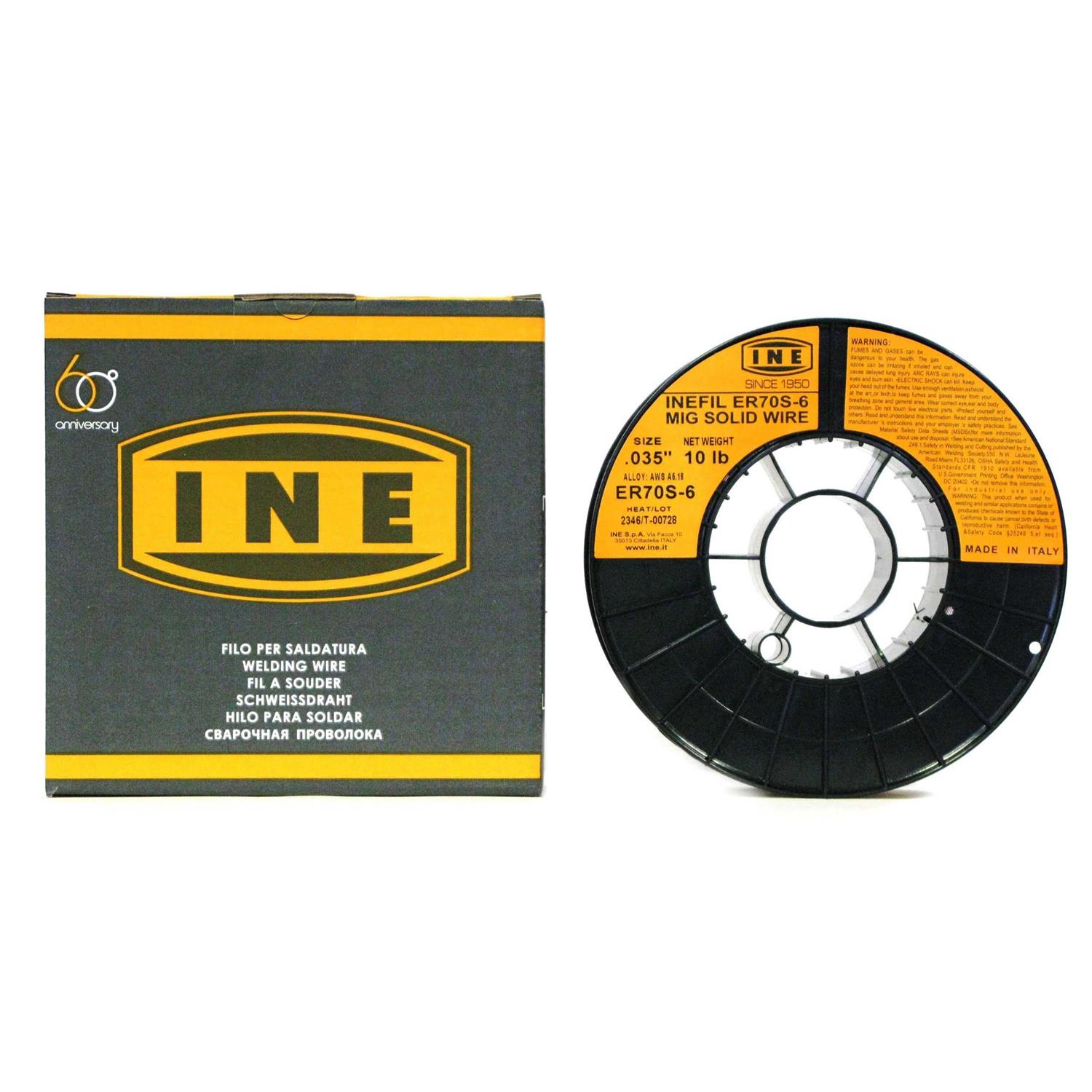 INEFIL ER70S-6 10-Pound Spool Carbon Steel Mig Solid Welding Wire - Zenithce
