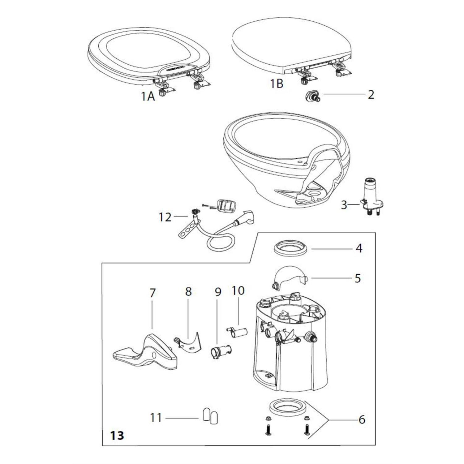Thetford 34100 Style Lite Water Valve Kit - Zenithce