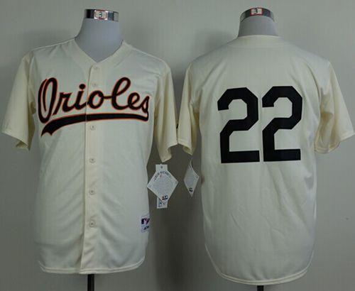 Orioles #22 Jim Palmer Cream 1954 Turn Back The Clock Stitched Jersey - Zenithce