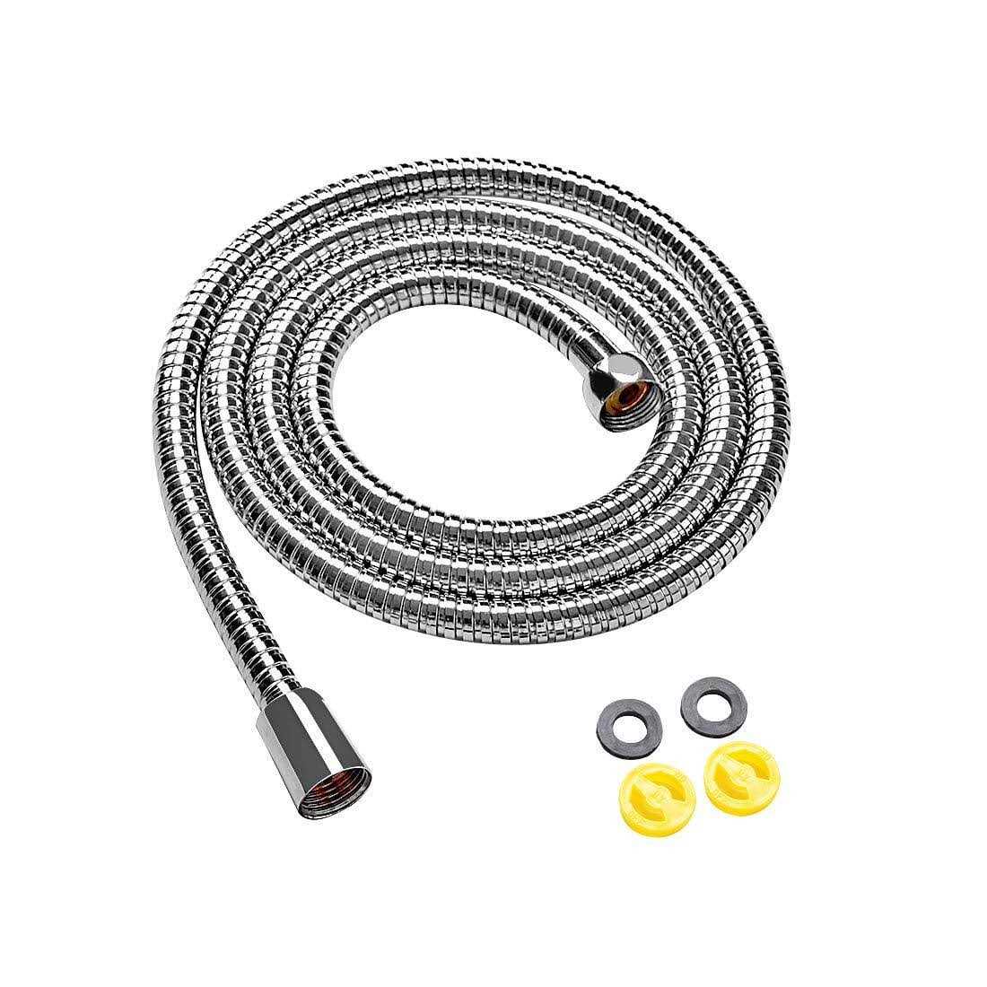 Klabb Shower Hose 59 Inches Extra Long Chrome Handheld Shower Head Hose With Brass insert and nut - Zenithce