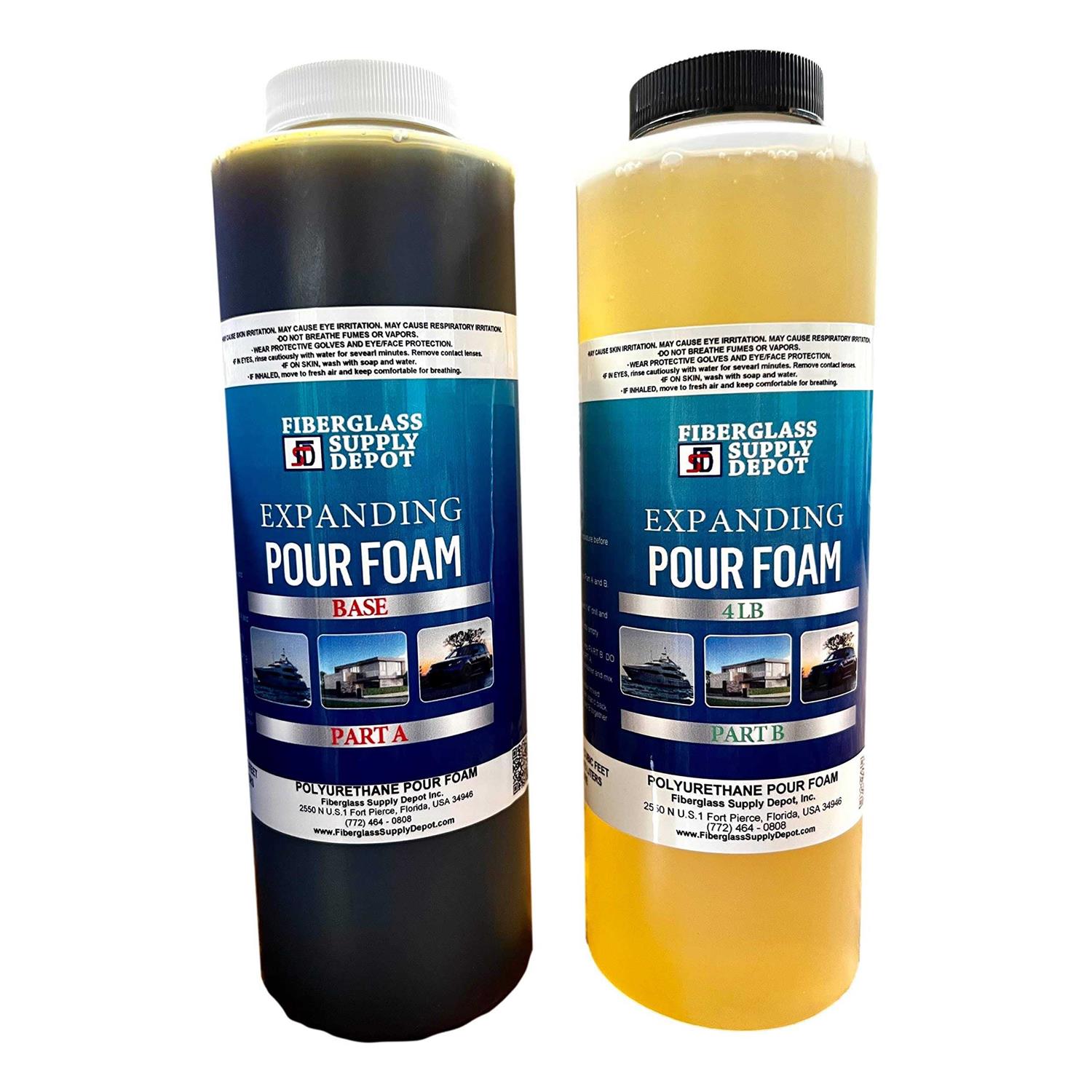 Fiberglass Supply Depot Inc. Density Expanding Pour Foam, 2 Part Polyurethane Closed Cell Liquid Foam for Boat and Dock Flotation - Zenithce