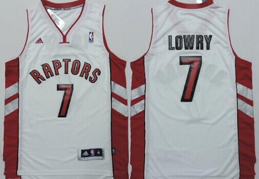 Toronto Raptors #7 Kyle Lowry Revolution 30 Swingman White Jersey - Zenithce